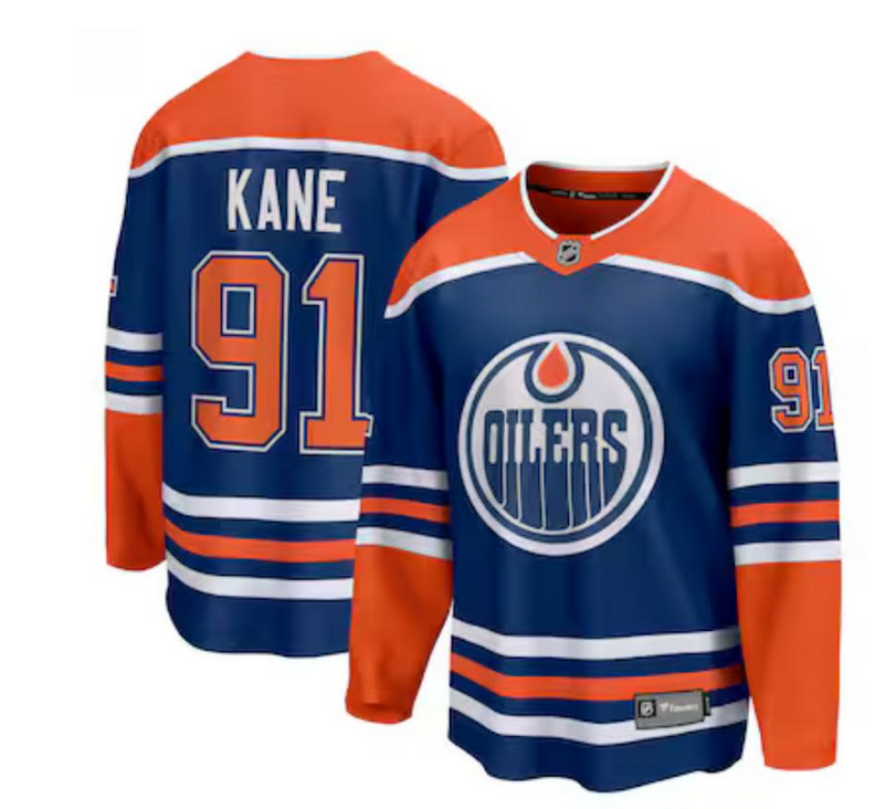 Men 2025 Edmonton Oilers 91 Kane Blue NHL jersey